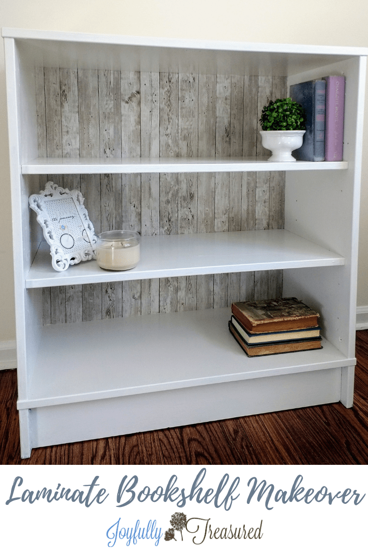 Painting Over Laminate Furniture Contact Paper Bookshelf Makeover