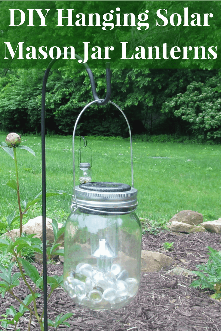 Hanging Solar Mason Jar Lights Dollar Tree DIY Craft Idea Joyfully