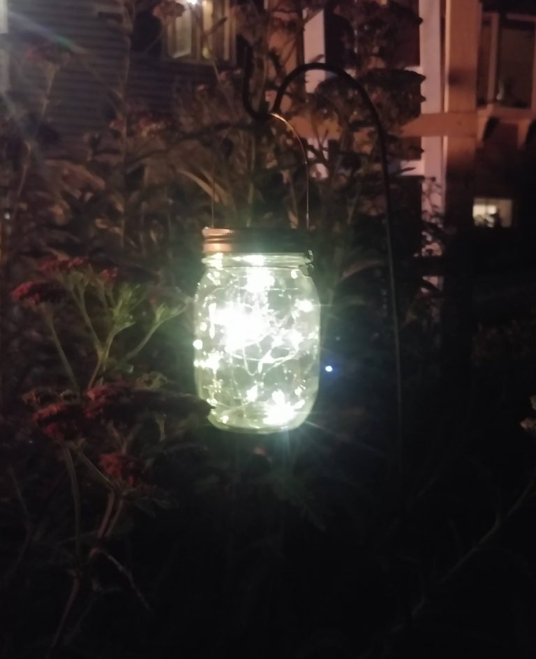Hanging Solar Mason Jar Lights Dollar Tree DIY Craft Idea Joyfully