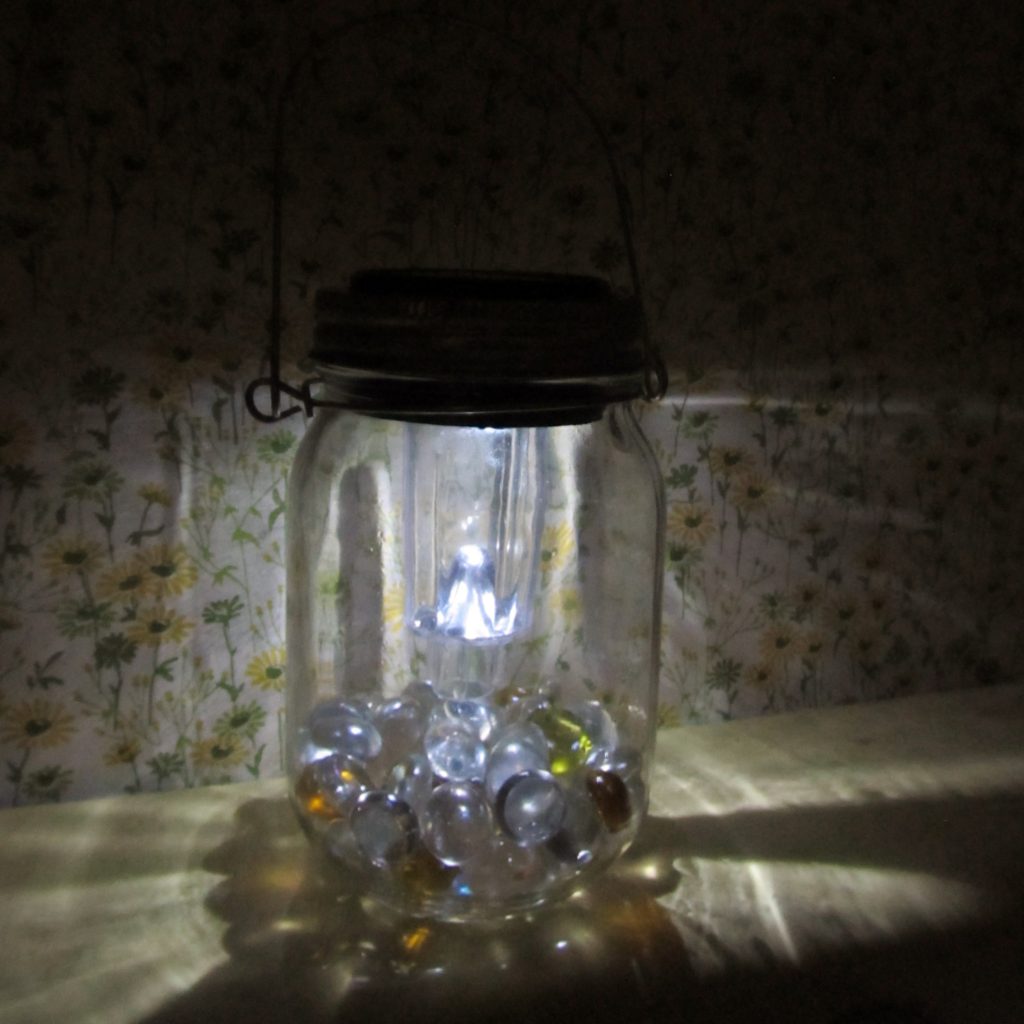 Hanging Solar Mason Jar Lights Dollar Tree DIY Craft Idea Joyfully