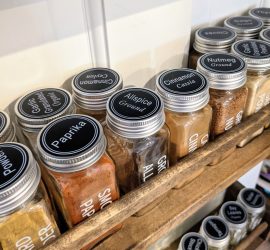 spice jar set with labels