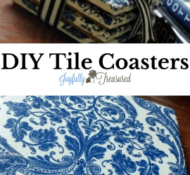 How to make coasters out of ceramic tile, easy DIY coasters with napkins