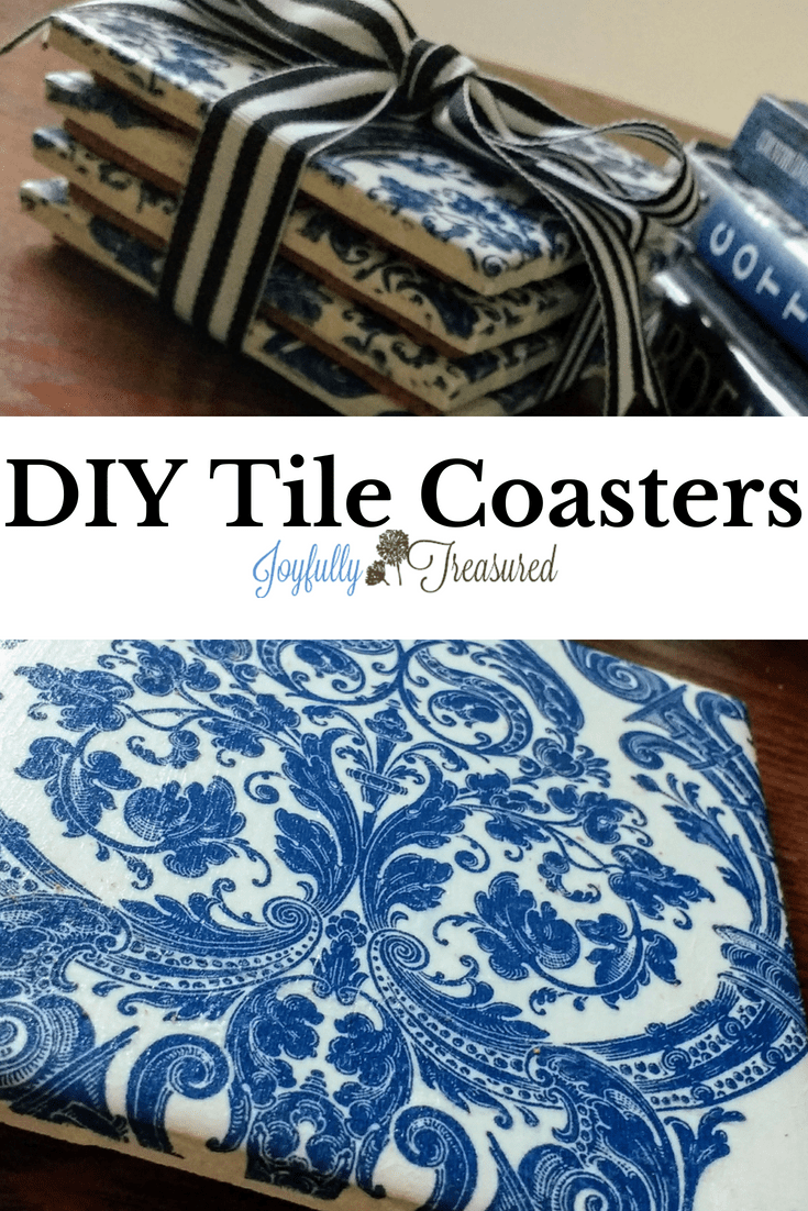 How to Make Coasters out of Ceramic Tiles and Napkins, Easy DIY