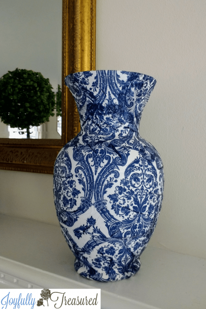 Large Chinoiserie Mantle Vase 
