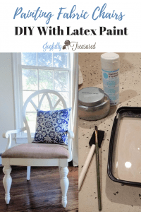 How To Paint Upholstery - The Treasured Home