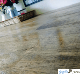 Stain butcher block dark walnut amd seal with wood salad bowl finish on thw offoce shipping amd craft table #homeoffice #butcherblock #homediy #officedecor