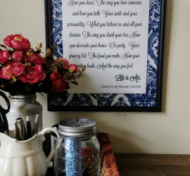 Create beautiful quote art with a dollar tree frame and a cocktail napkin!