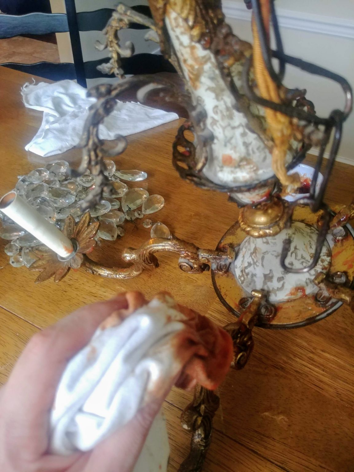 How to Clean an Antique Brass Chandelier and Remove Tarnish Joyfully