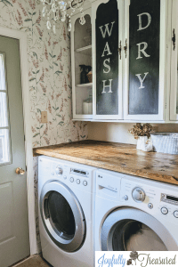 $100 Laundry Room Makeover DIY, Vintage Chic Laundry Room on A Budget ...