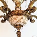 how to clean an antique brass chandelier