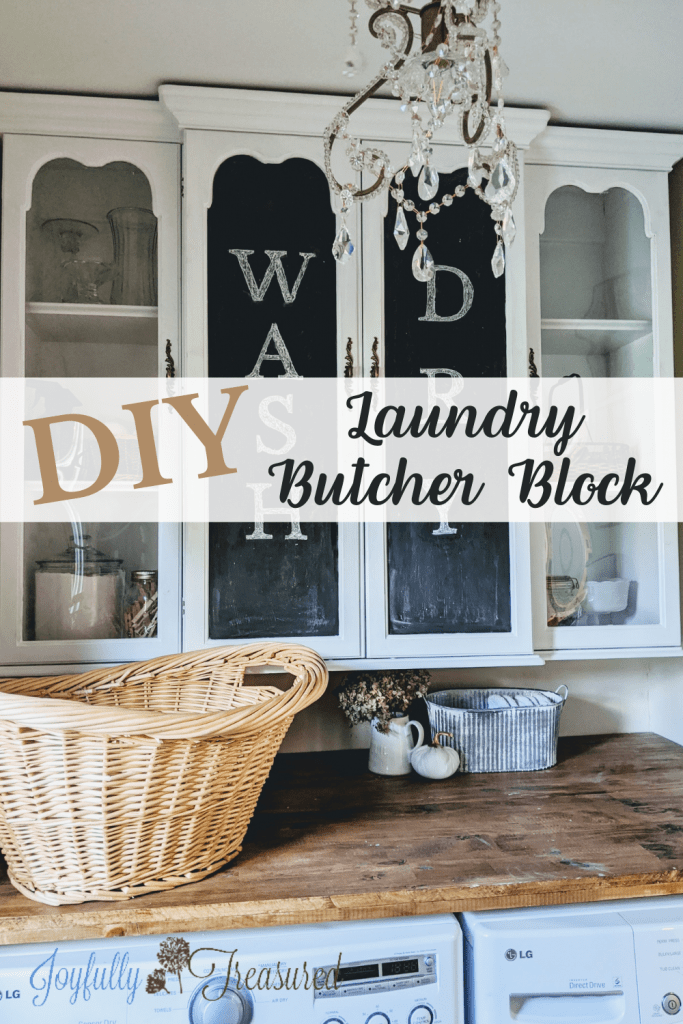 Easy Butcher Block Counter DIY - Our Laundry Room Reveal! 