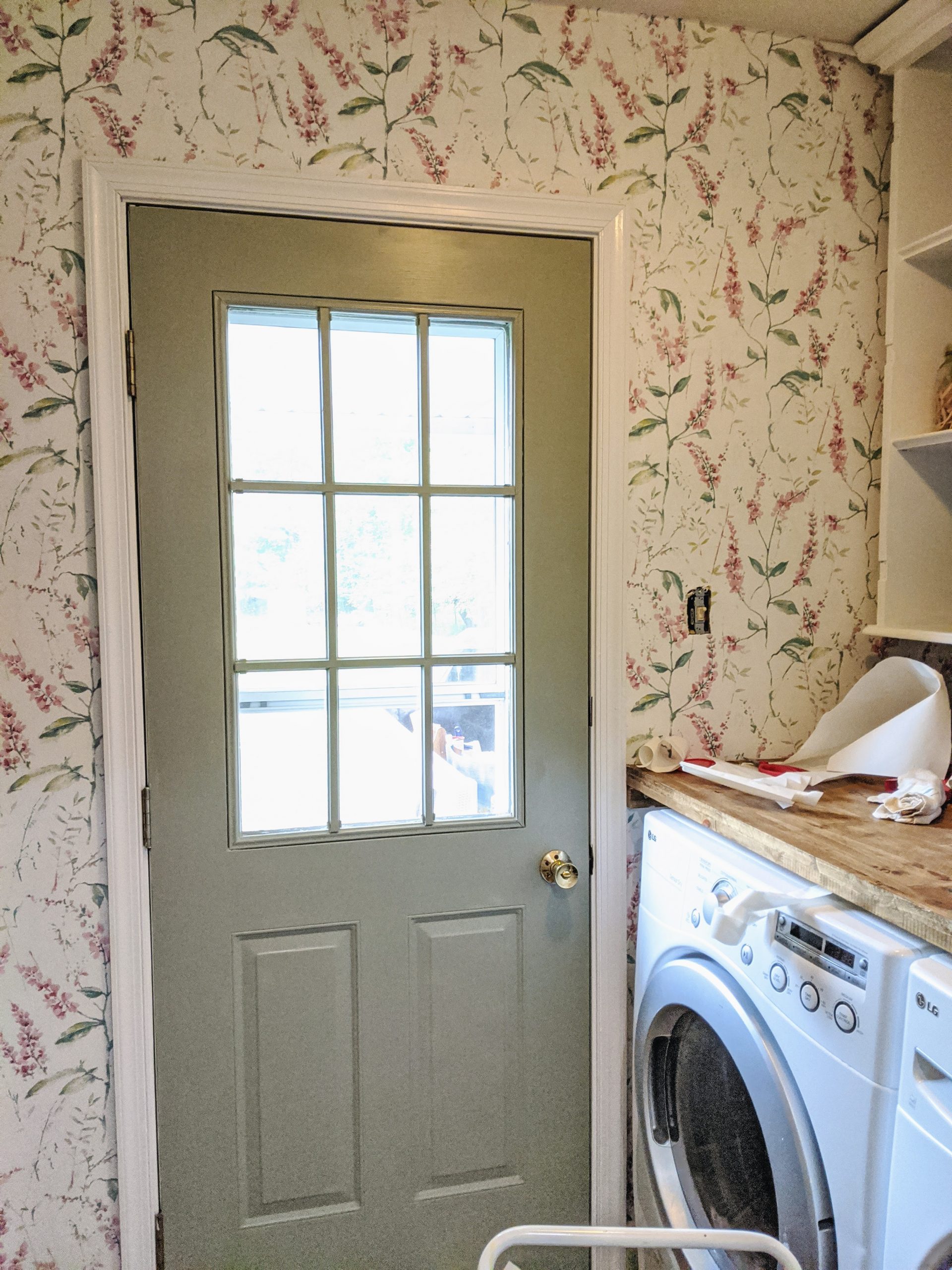 Peel and Stick Wallpaper Accent Wall, 100 Laundry Makeover Joyfully
