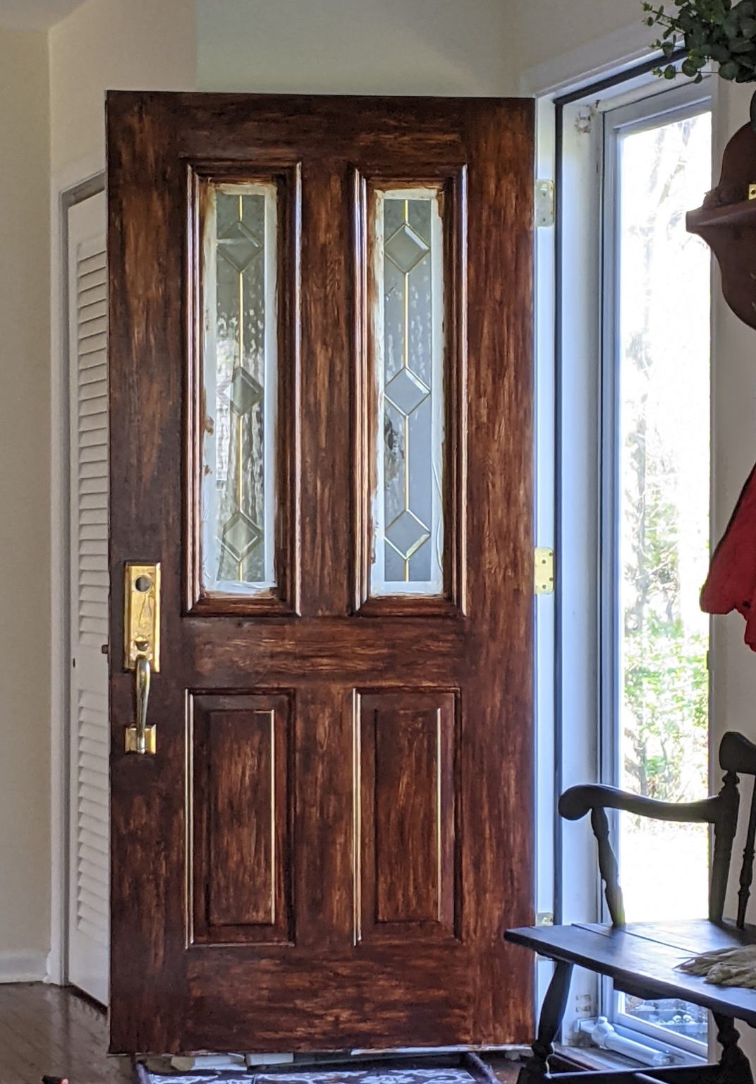 How to Stain a Steel Door to Look Like Wood Joyfully Treasured