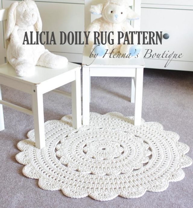 Clothes Ina Rug How to Crochet a Doily Rug with Clothesline, Easy Crochet Rug Pattern ...