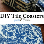 How to make coasters out of ceramic tile, easy DIY coasters with napkins