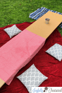 DIY Low Picnic table for a Teddy Bear Picnic Birthday Party