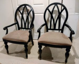 Painting fabric chairs with latex