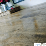 Stain butcher block dark walnut amd seal with wood salad bowl finish on thw offoce shipping amd craft table #homeoffice #butcherblock #homediy #officedecor