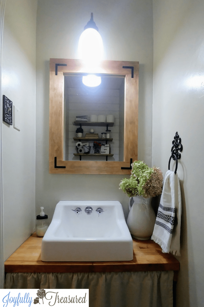 Diy Wood Frame Mirror Farmhouse Bathroom Joyfully Treasured