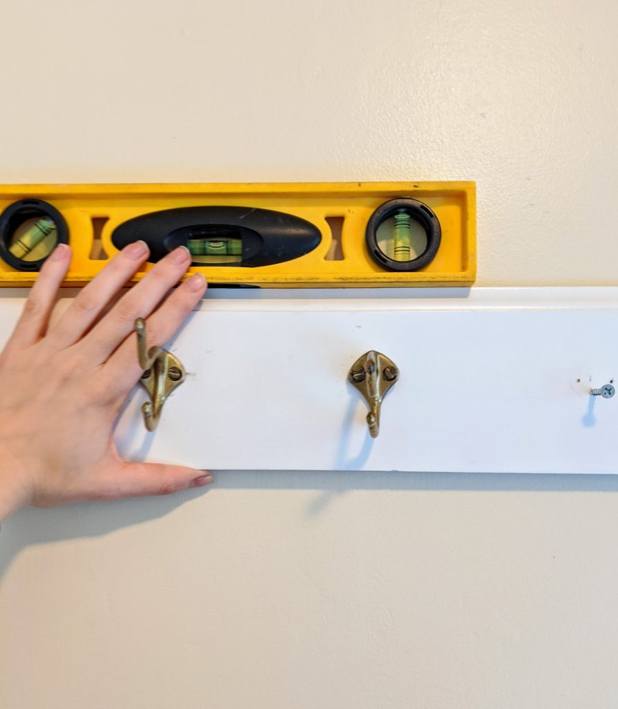 mounting a diy coat rack