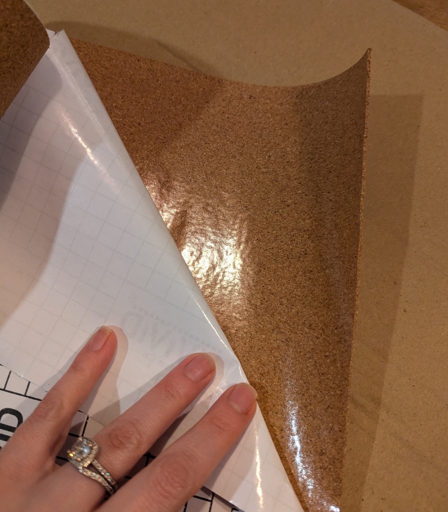 DIY bulliten board for roll top desk makeover