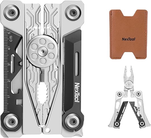 Slim multi-tool credit card with built-in pliers for survival and travel