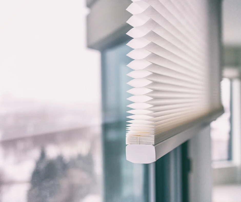 how to keep the house warm in winter: cellular shades are highly insulating